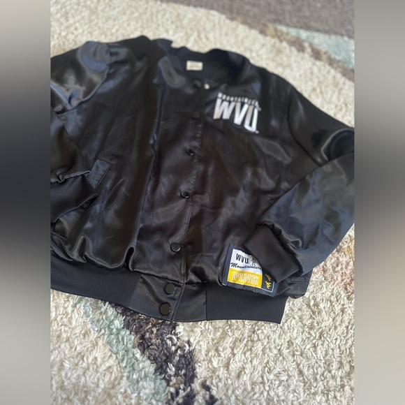Victoria’s Secret PINK! West Virginia Mountaineers Button-Up Bomber Sport Jacket - Picture 3 of 13